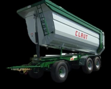 Dumper a tre assi 200RP AS 7 visto di tre quarti dal davanti, scaletta sulla parete anteriore della vasca