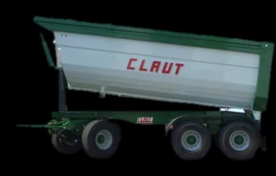 Dumper a tre assi 200RP AS 7 visto di fianco, vasca bianca con bordi verdi